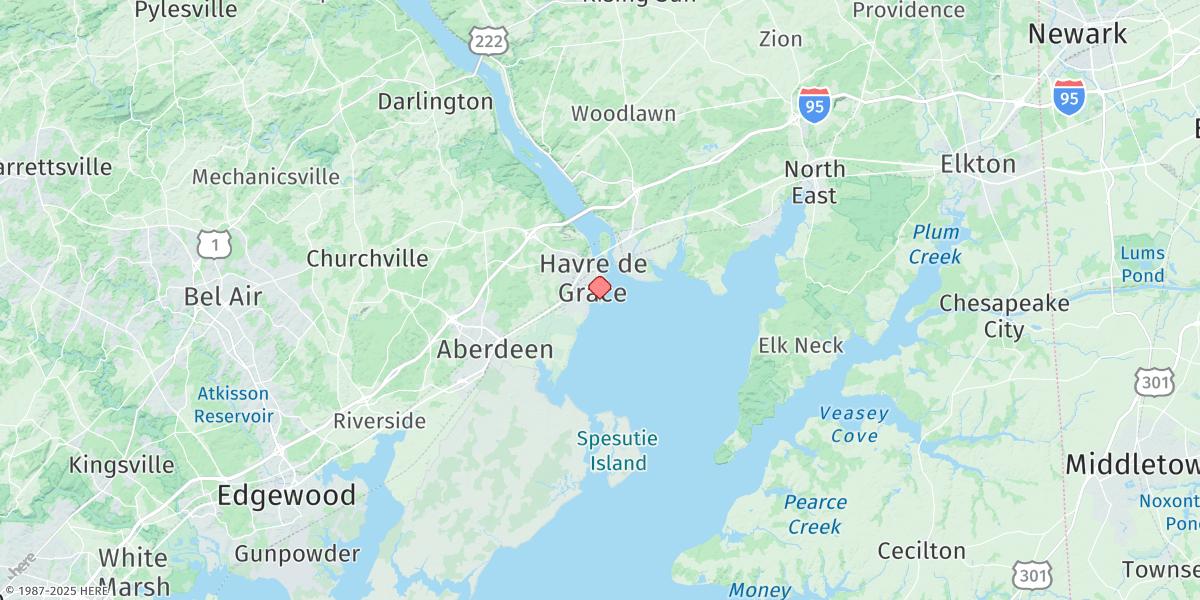 Map of Havre De Grace