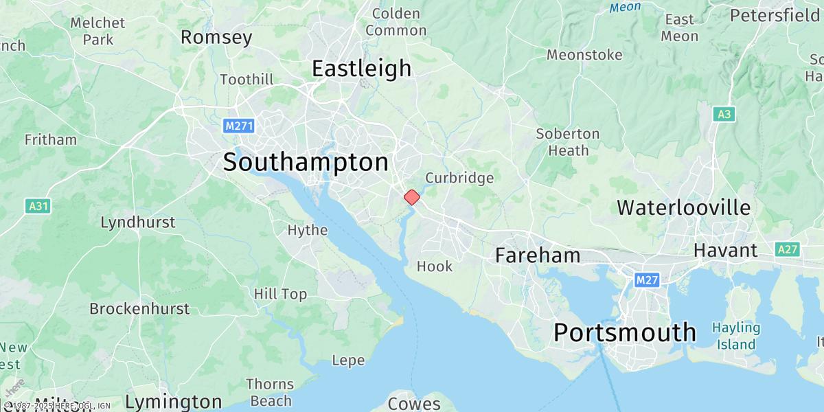 Map of Bursledon