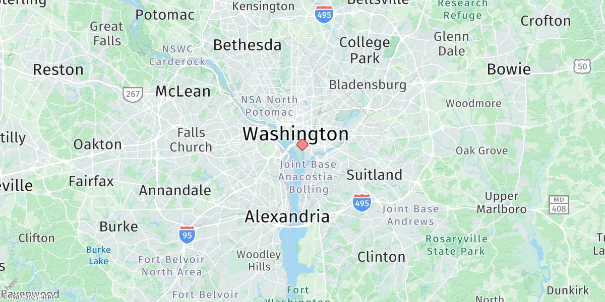 Map of Washington, Washington Channel, D.c.