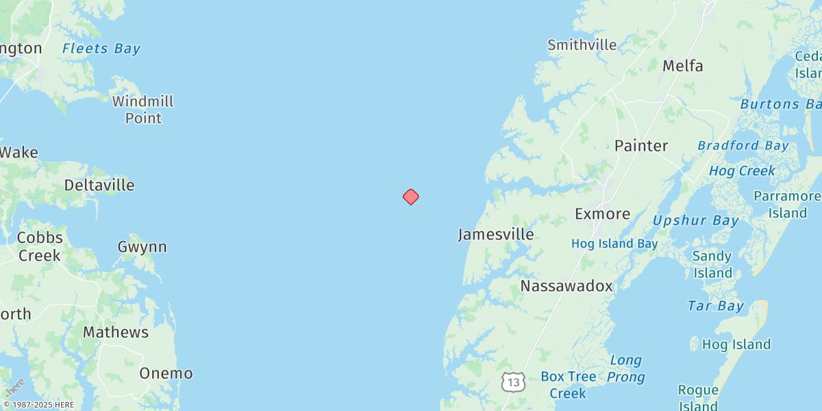Map of Rappahannock Light