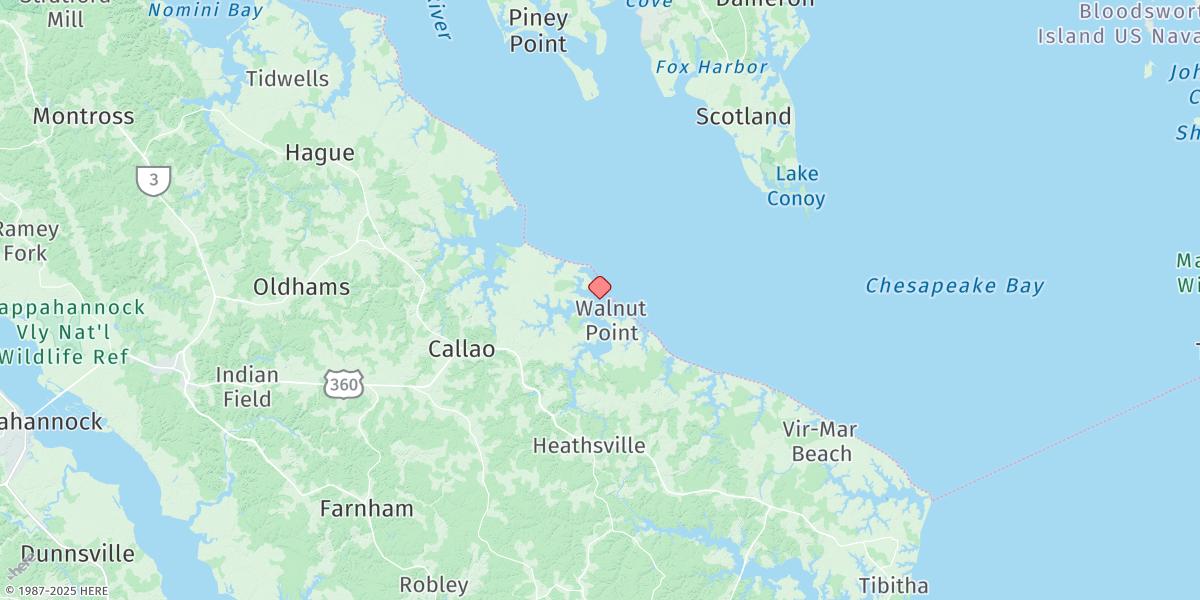Map of Lewisetta, Va.
