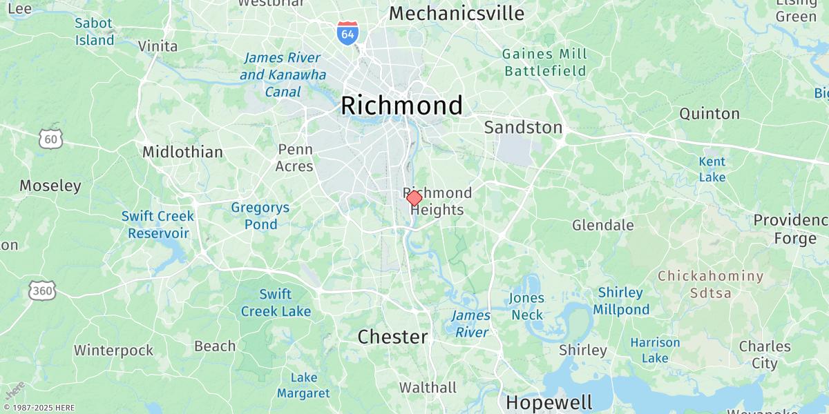 Map of Richmond Deepwater Terminal, James River