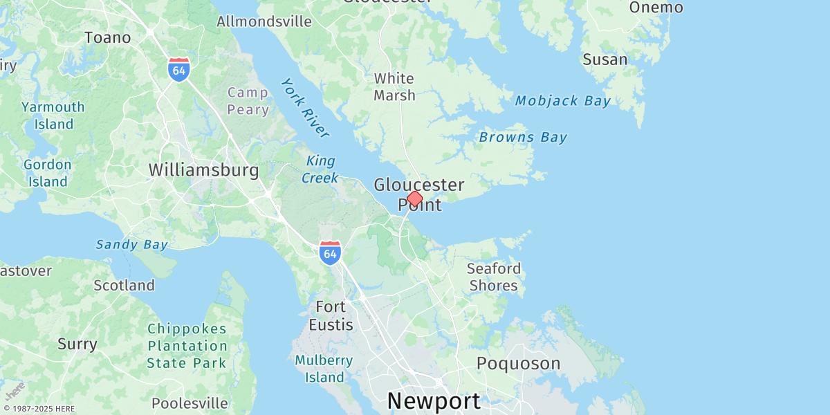 Map of Gloucester Point