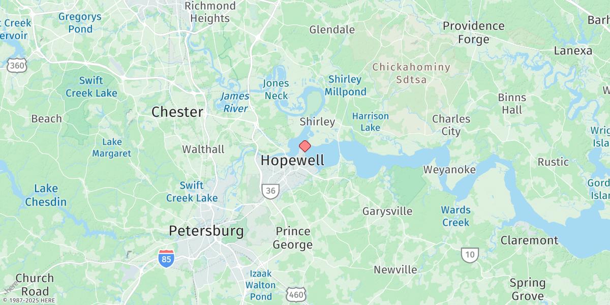 Map of City Point, Hopewell