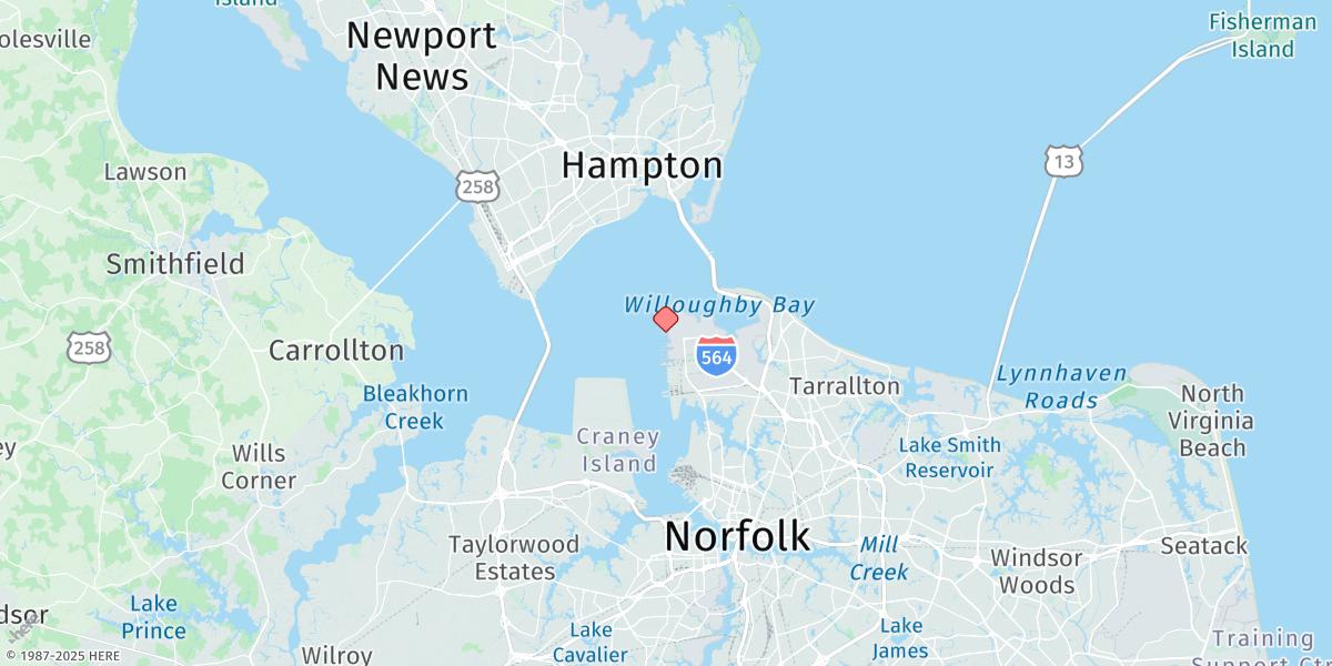 Map of Hampton Roads (Sewells Point)