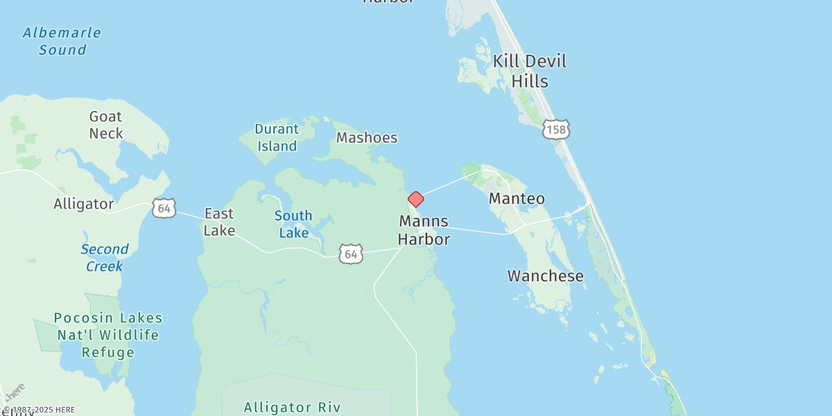 Map of Manns Harbor, Croatan Sound