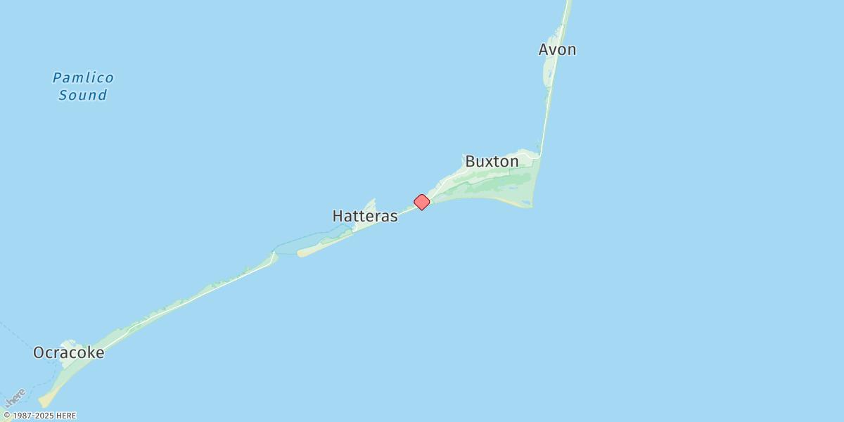Map of Cape Hatteras Fishing Pier