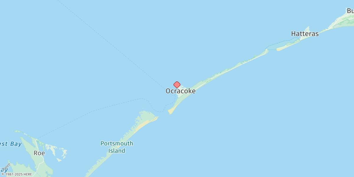 Map of Ocracoke, Ocracoke Island