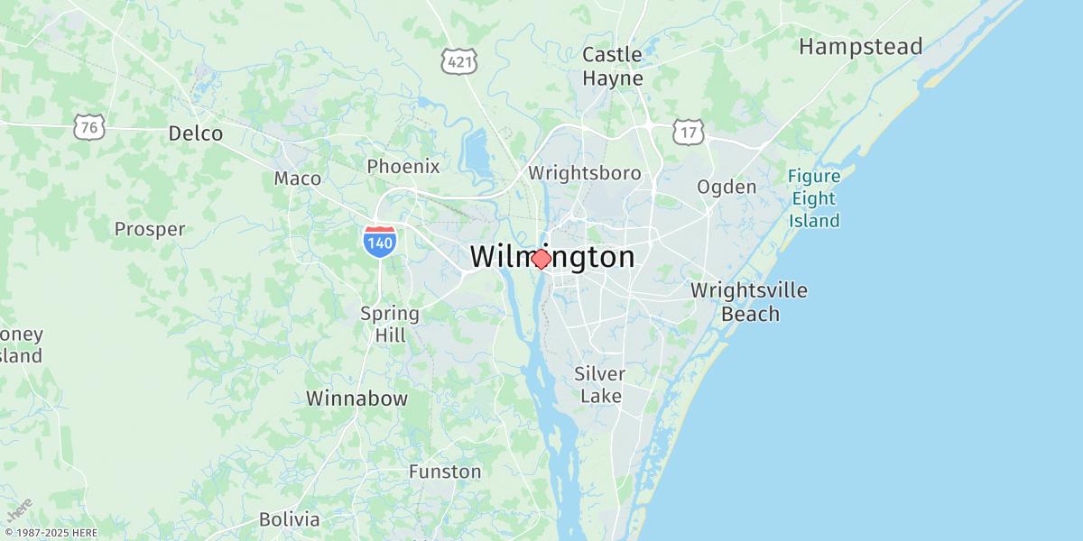 Map of Wilmington