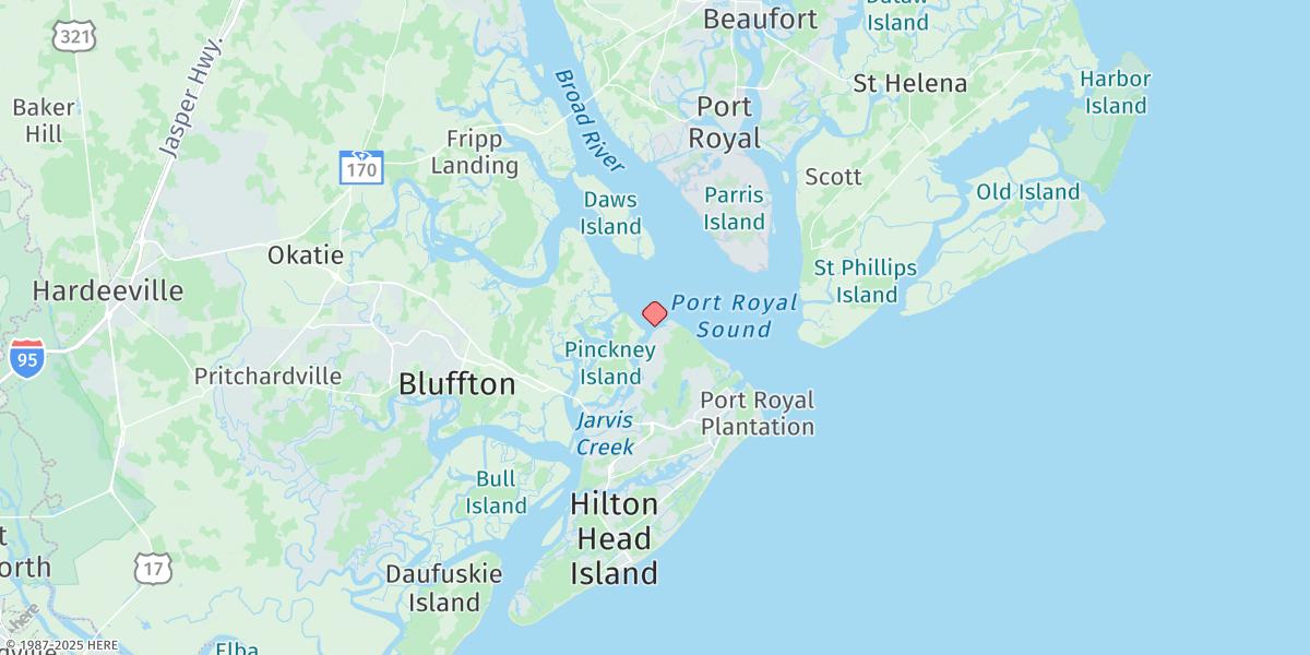Map of Skull Creek, North Entrance, Hilton Head Island