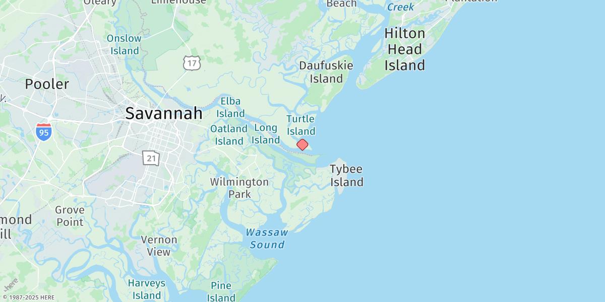 Map of Savannah River Entrance, Fort Pulaski