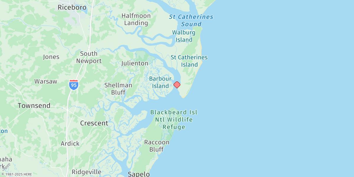 Map of South Newport River (Daymark 135)