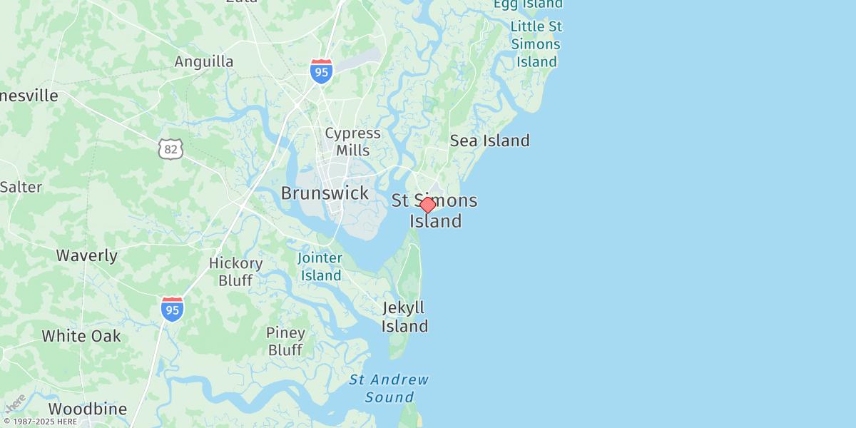 Map of St. Simons Light