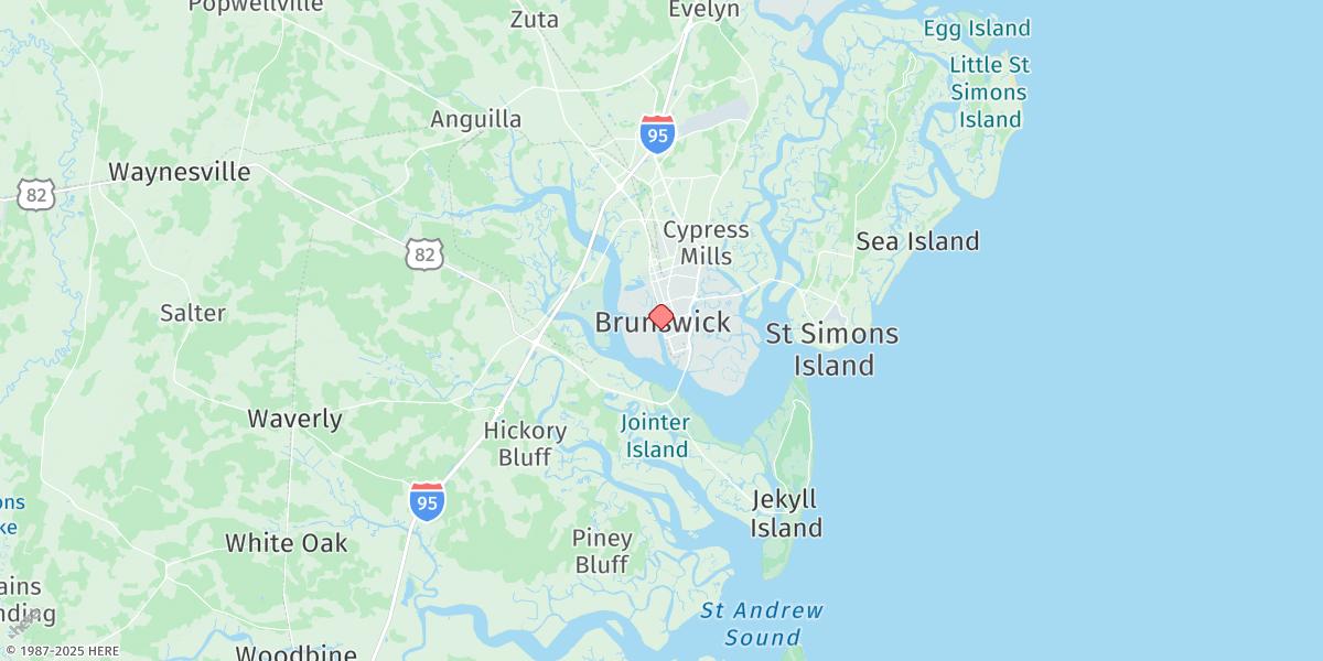 Map of Howe Street Pier, Brunswick