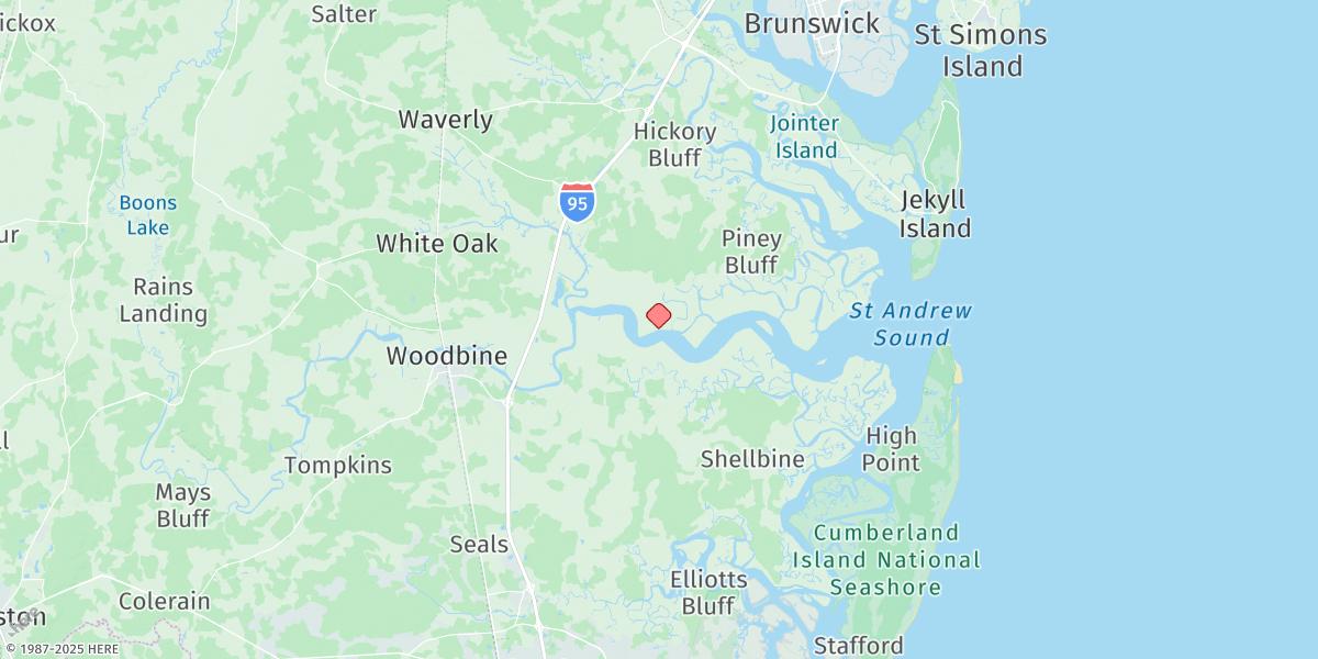 Map of Bailey Cut, 0.8 Mile West Of