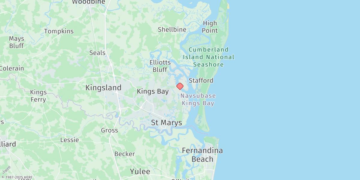 Map of Kings Bay, Navy Base