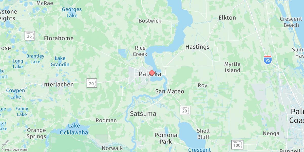 Map of Palatka