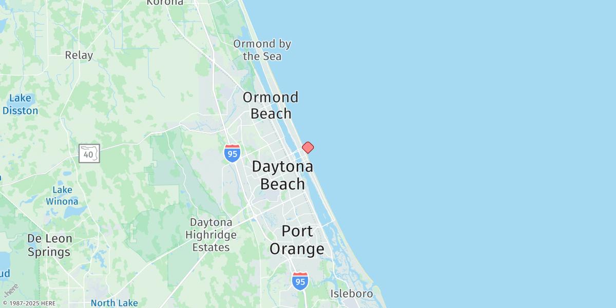 Map of Daytona Beach (Ocean)