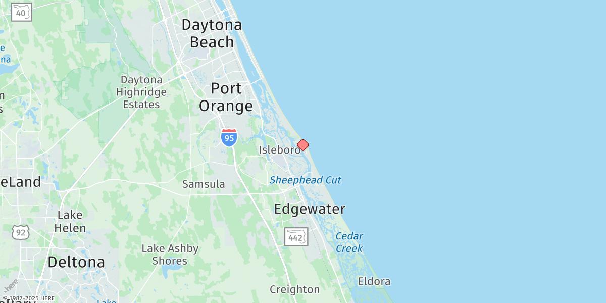 Map of Ponce De Leon Inlet