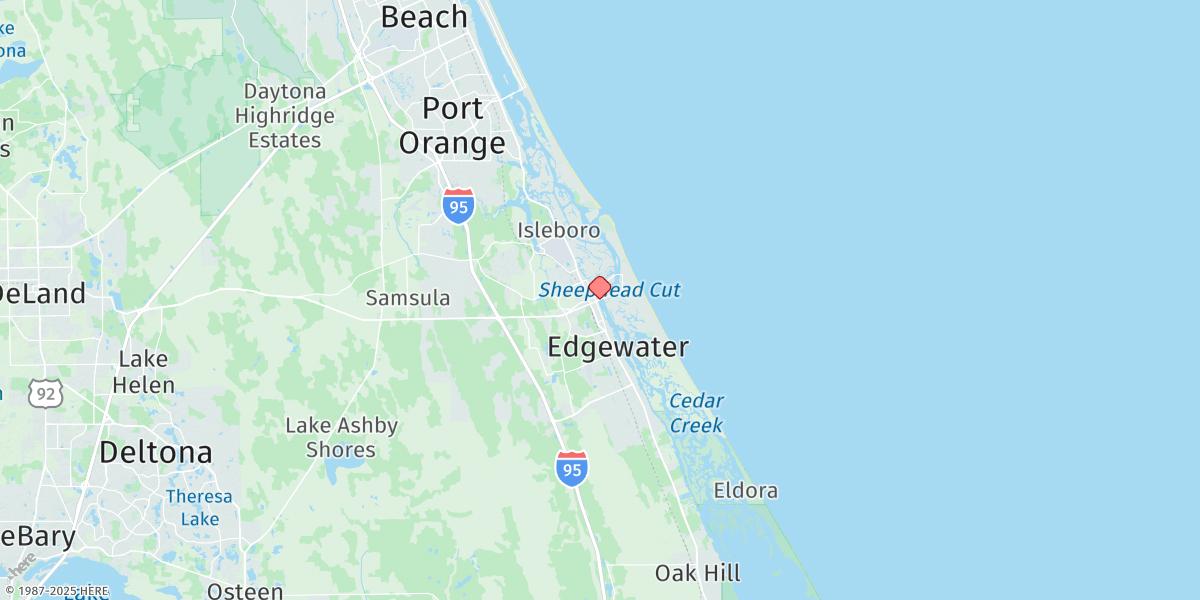 Map of New Smyrna Beach