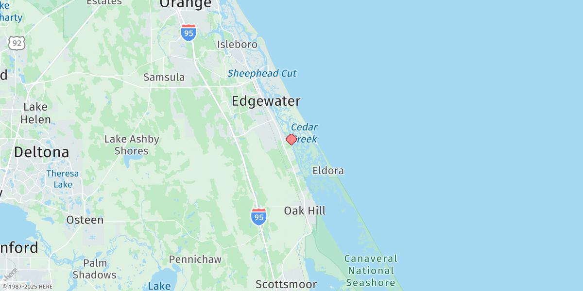 Map of Packwood Place, Mosquito Lagoon
