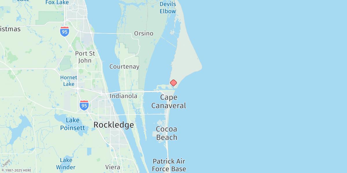 Map of Port Canaveral (Trident Pier)