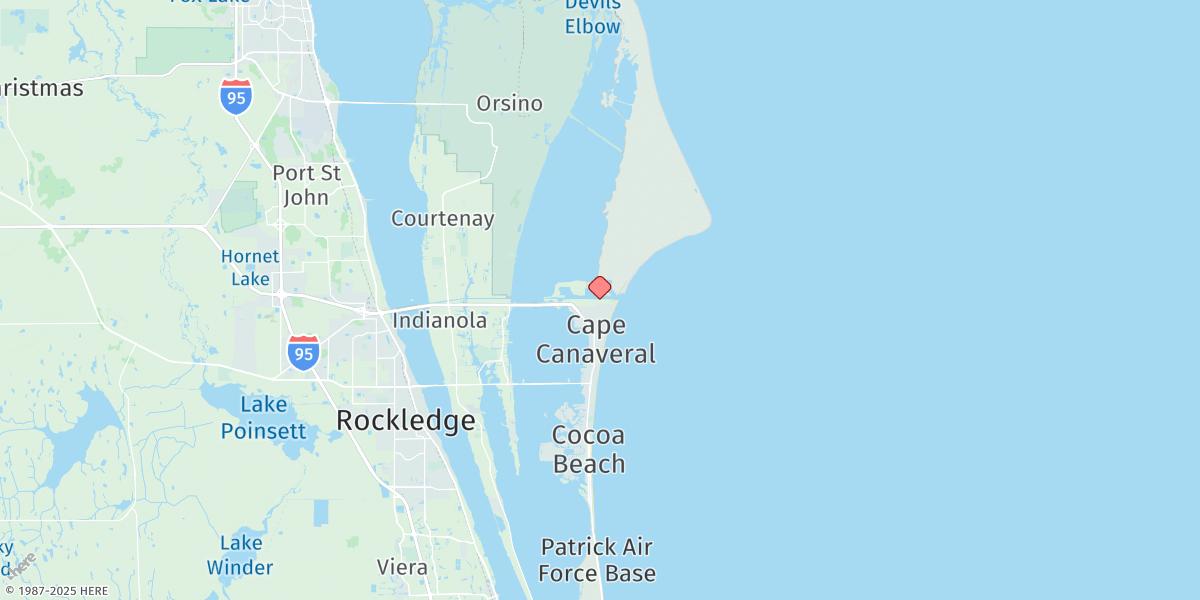 Map of Canaveral Harbor Entrance