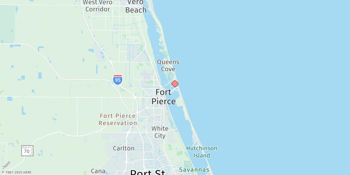 Map of Fort Pierce Inlet, Binney Dock