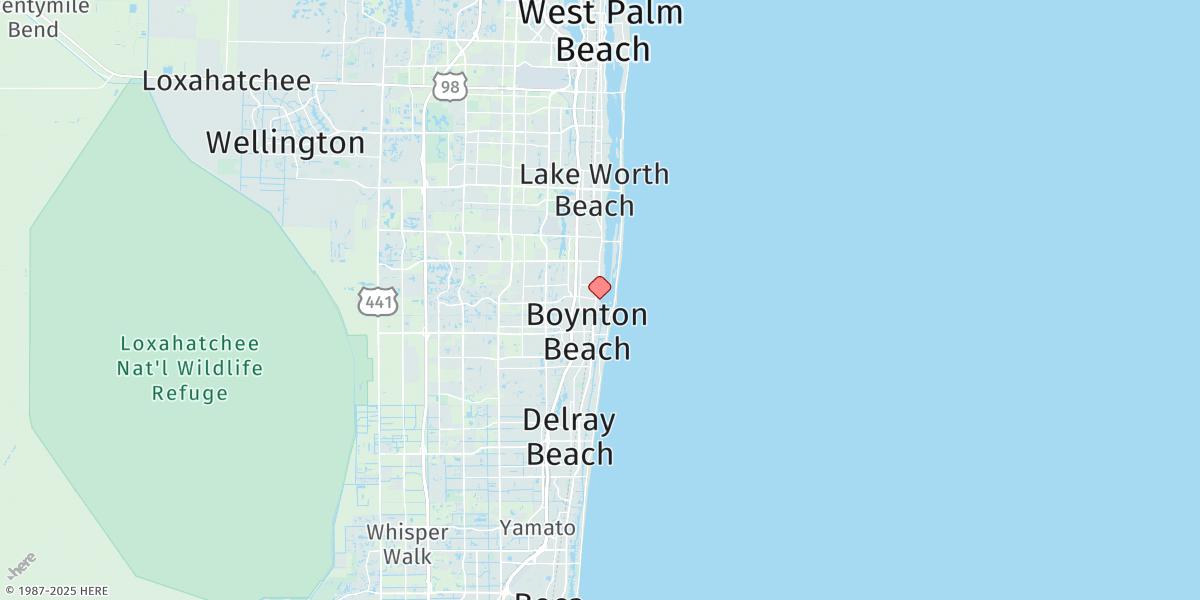 Map of Boynton Beach, Lake Worth