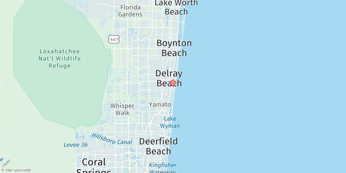 Map of South Delray Beach, Icww
