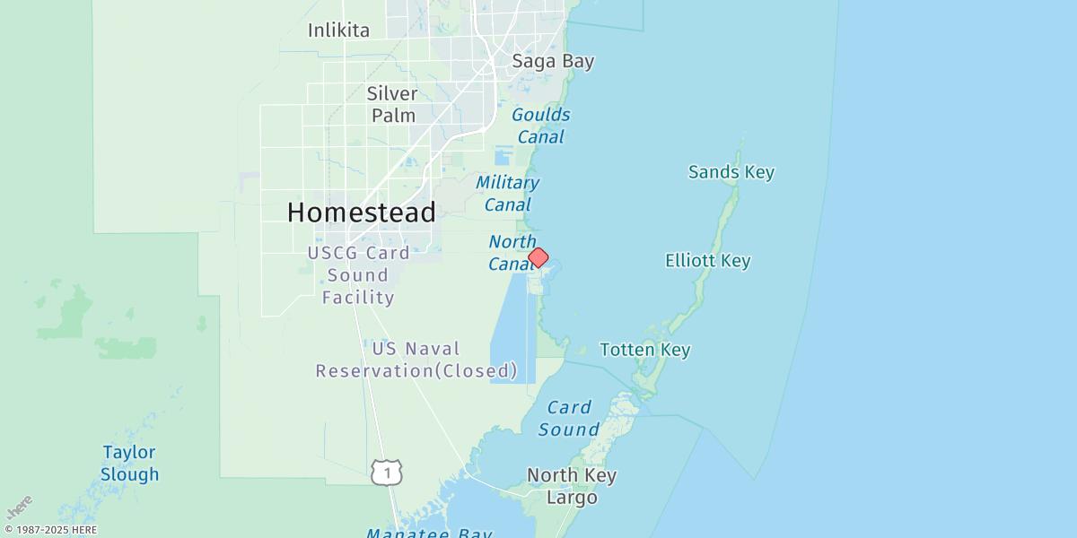 Map of Turkey Point, Biscayne Bay