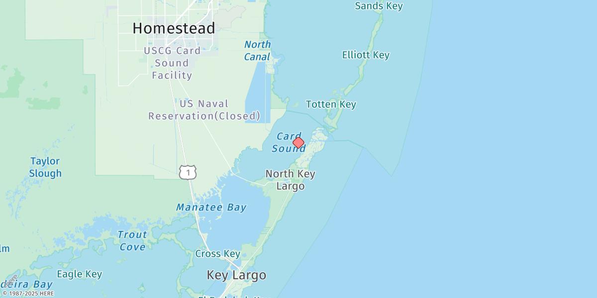 Map of Pumpkin Key, South End, Card Sound