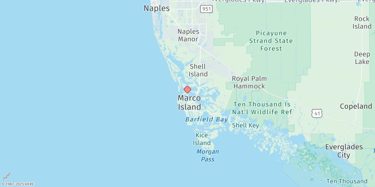 Map of Marco, Big Marco River