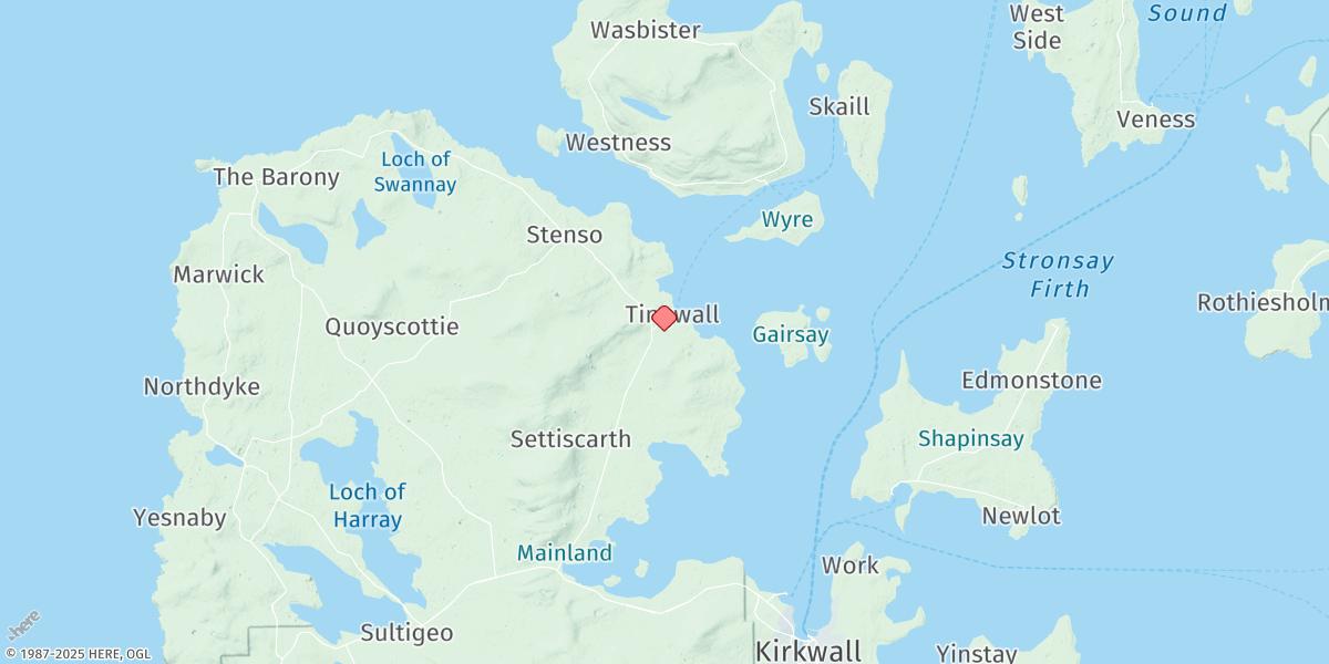 Map of Tingwall