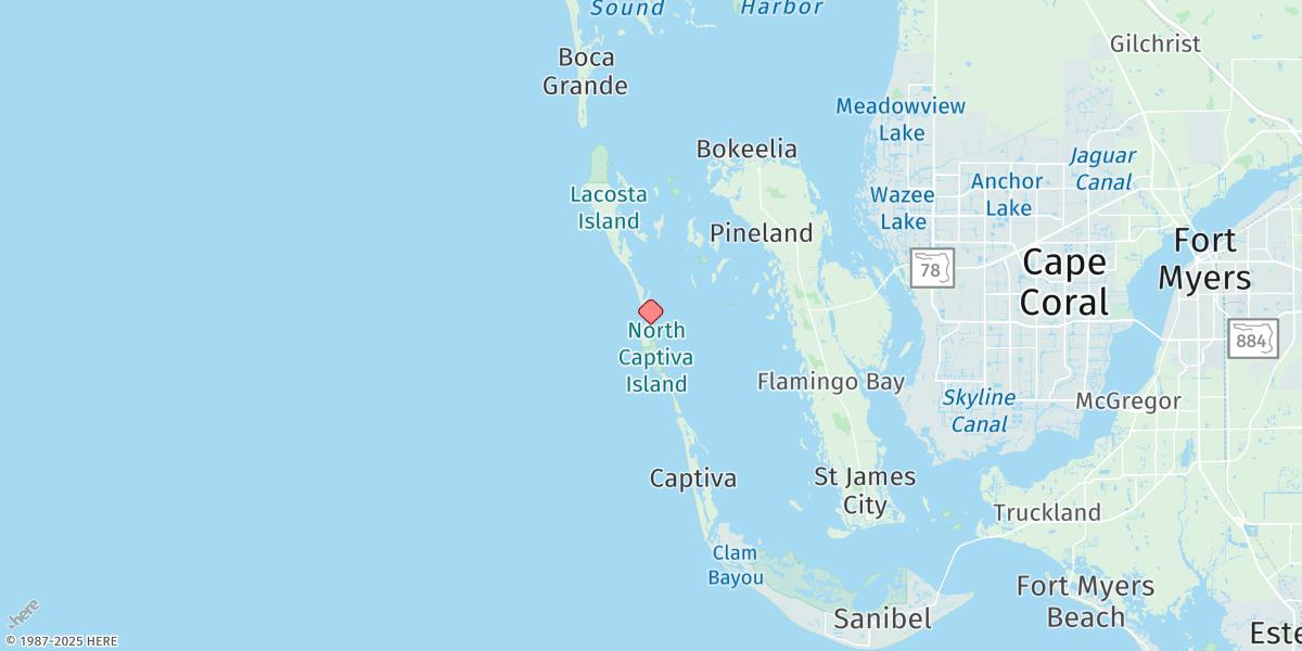 Map of North Captiva Island