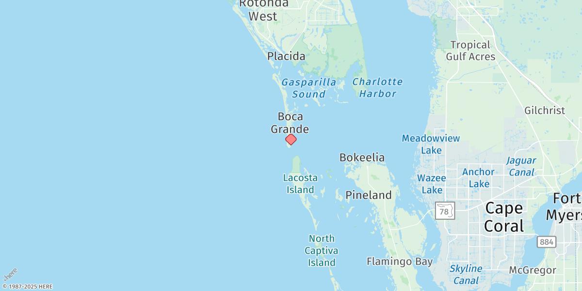 Map of Port Boca Grande, Charlotte Harbor