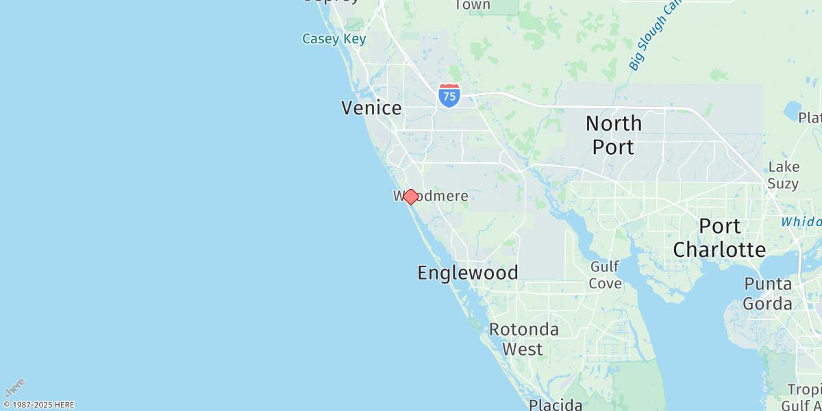 Map of Manasota, Lemon Bay