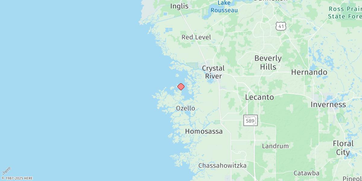 Map of Ozello North, Crystal Bay