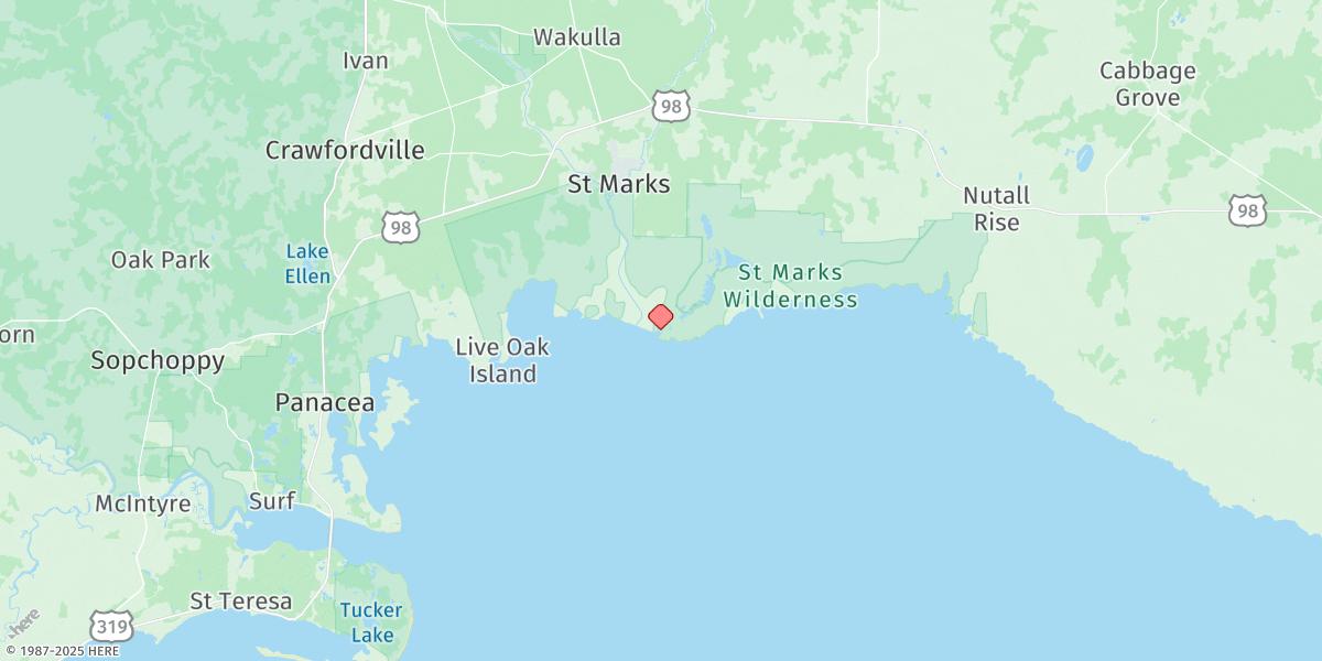 Map of St. Marks River Entrance
