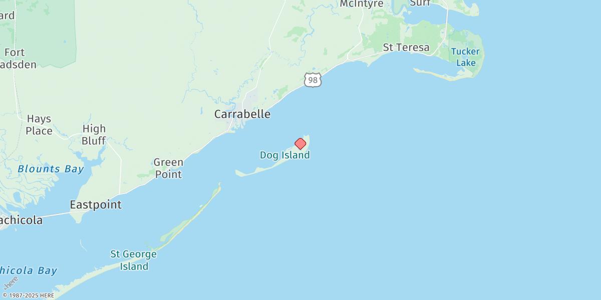 Map of Dog Island, East End