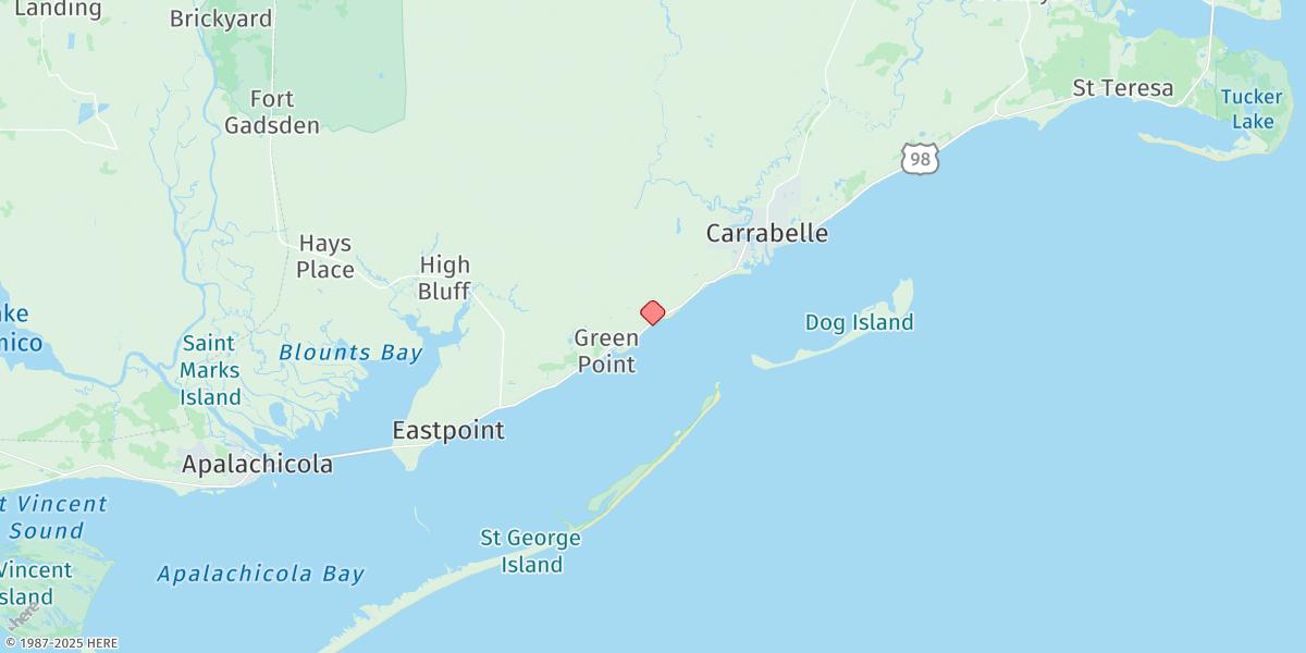 Map of South Carrabelle Beach