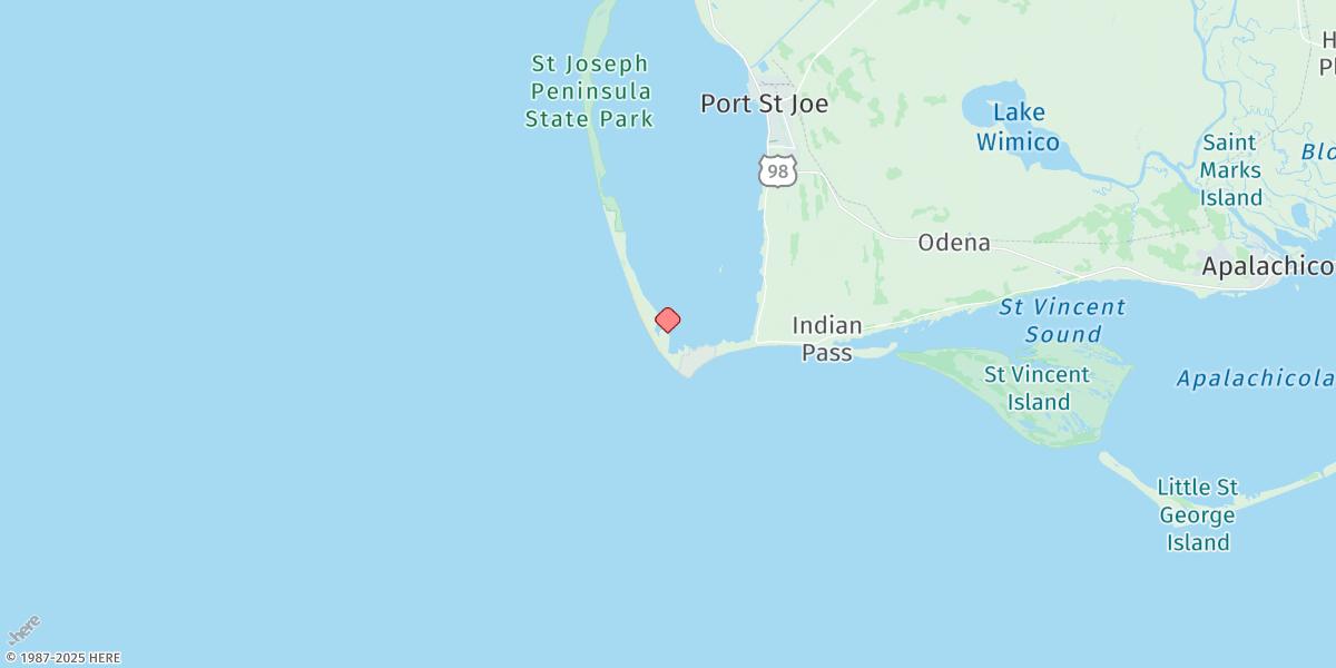 Map of Richardson Hammock, St. Joseph Bay