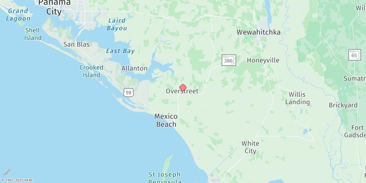 Map of Overstreet