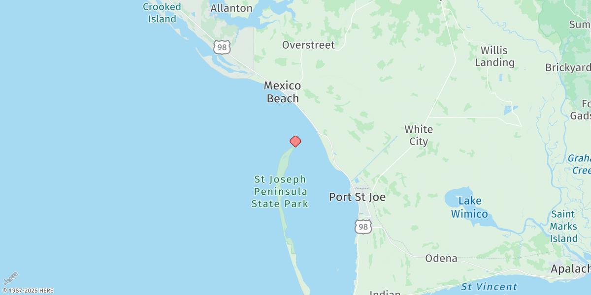 Map of St. Joseph Point, St. Joseph Bay