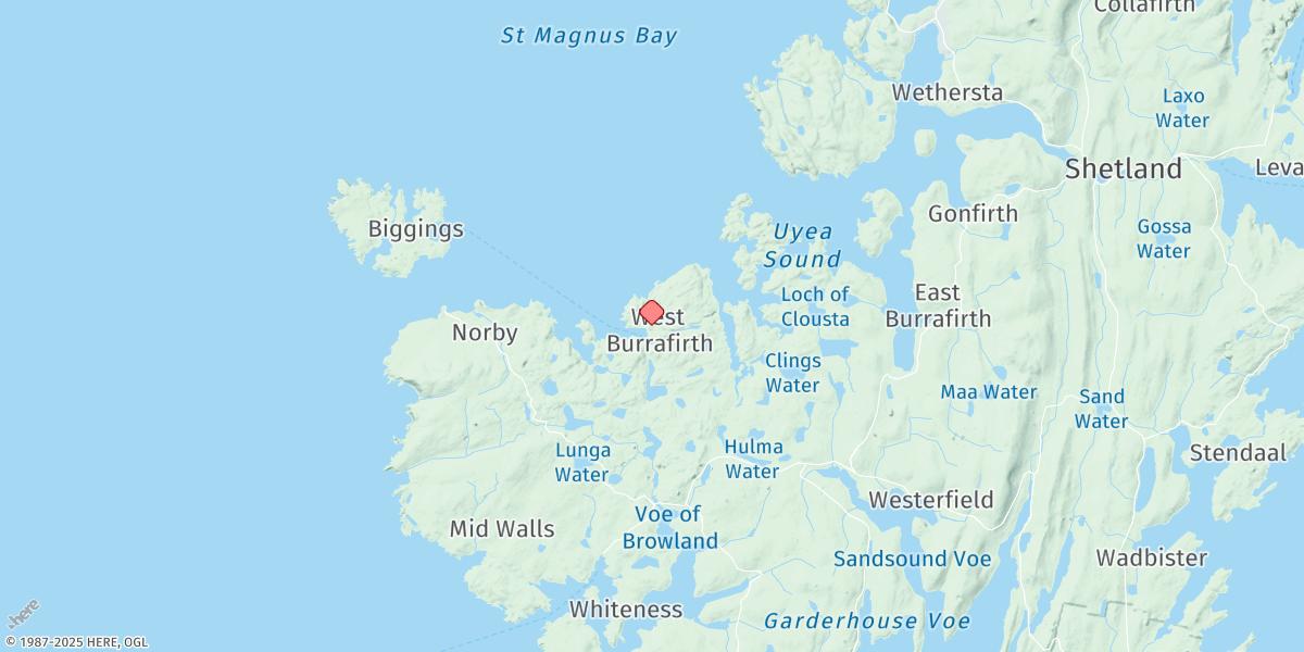 Map of West Burra Firth