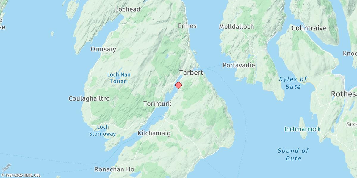 Map of West Loch Tarbert