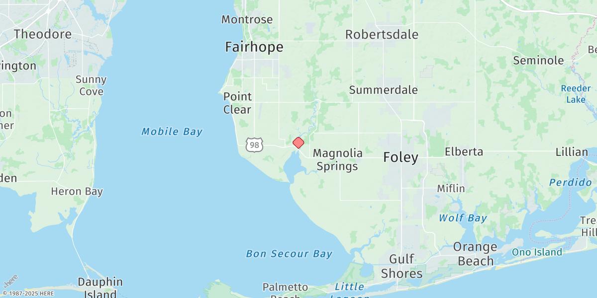 Map of Weeks Bay