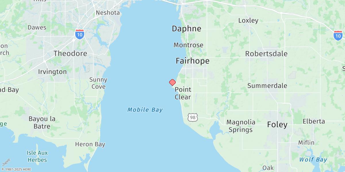 Map of Point Clear, Mobile Bay