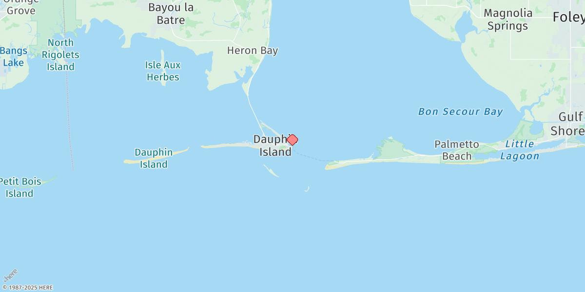 Map of Dauphin Island