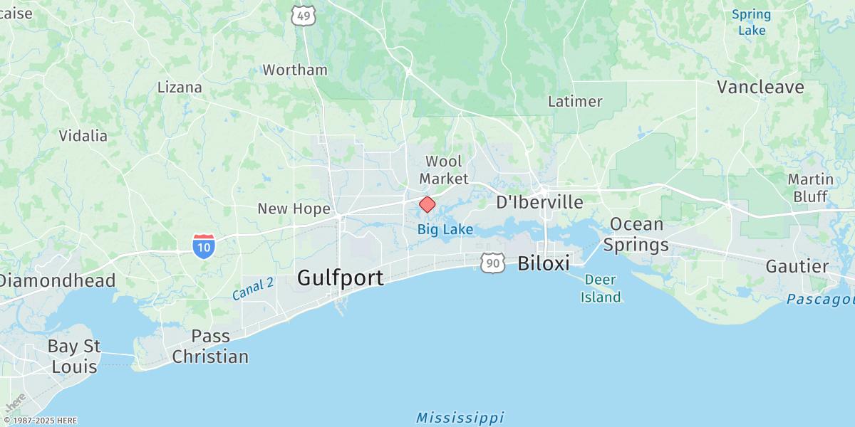 Map of Biloxi River (Lower End)